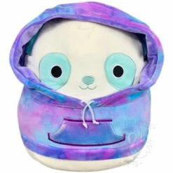 Squishmallow 12 Inch Sissy The Panda Hoodie Squad Plush Toy