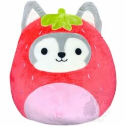 Squishmallow 14 Inch Ryan The Husky In Strawberry Costume Plush Toy