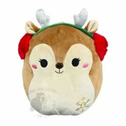 Squishmallow 12 Inch Darla The Deer With Earmuffs Christmas Plush Toy